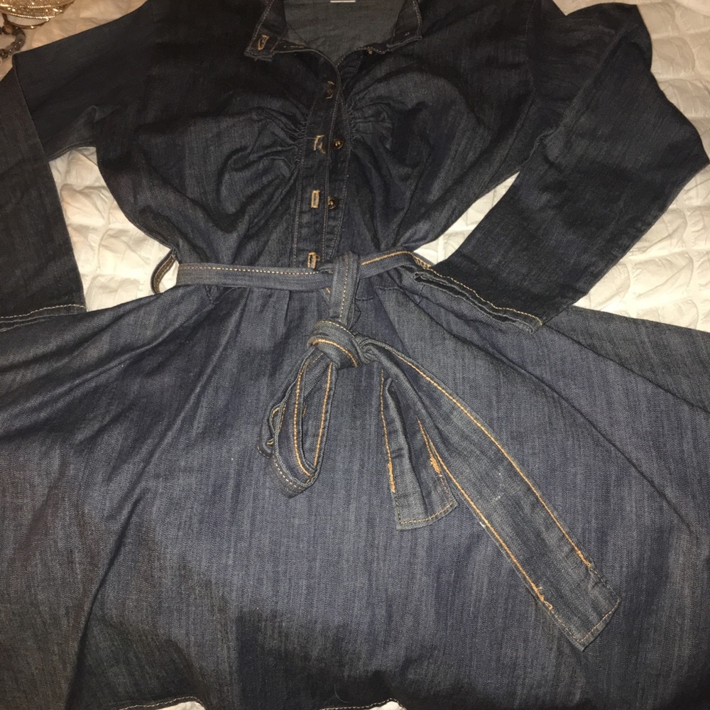 Long Sleeve Denim Dress
